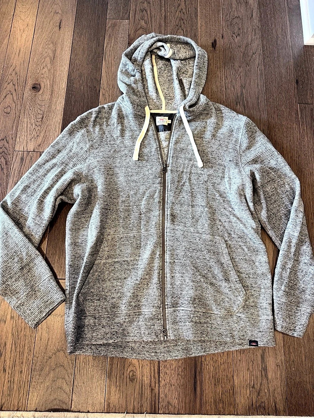 Faherty Gray Full-Zip Hoodie
